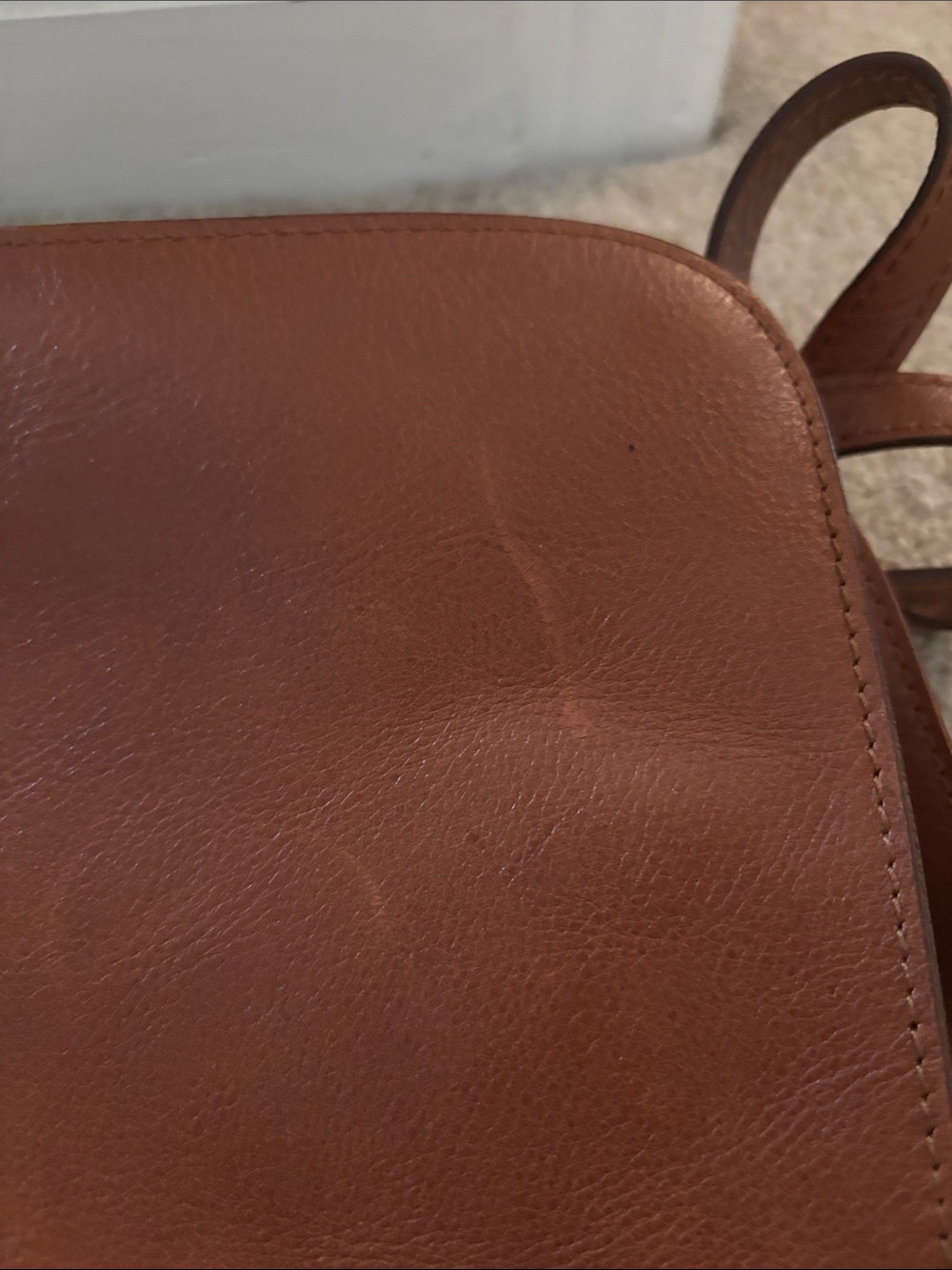 Madewell Cognac Leather Crossbody Bag - Picture 3 of 5